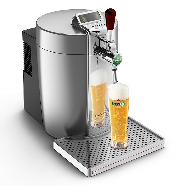 Krups Beertender Loft Edition Bierzapfanlage, silber und verchromt