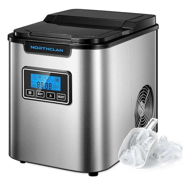 NORTHCLAN 1226 Countertop-Eiswürfelmaschine mit LCD-Display