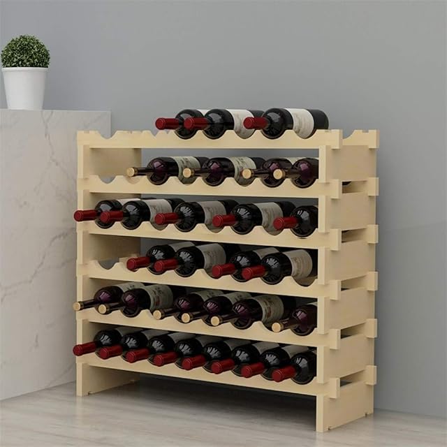 sogesfurniture Holz-Weinregal, 48 Flaschen